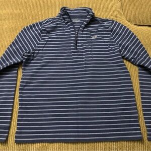 Vineyard Vines Navy Striped Kids Quarter-Zip